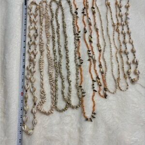 Shell Bead Necklaces – Assorted size and colors lot of 9